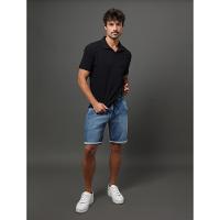 Bermuda Jeans Masculina Bolso Faca Calvin Klein Jeans - Azul Médio - 3