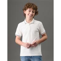 Polo Menino Logo Calvin Klein Jeans - Off White - 5