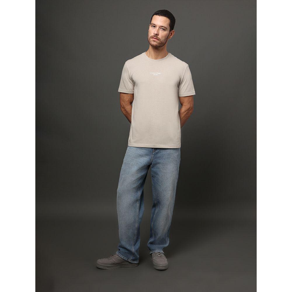 Camiseta Masculina Logo Calvin Klein Jeans - Caqui Claro - 5