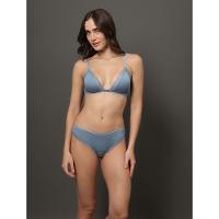 Calcinha Fio Dental Modal Lace Calvin Klein Underwear - Azul Claro - 1