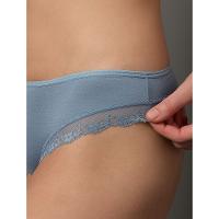 Calcinha Fio Dental Modal Lace Calvin Klein Underwear - Azul Claro