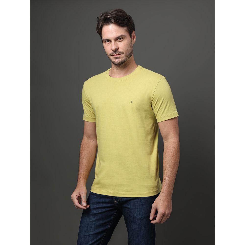 Camiseta Masculina Meia Malha Calvin Klein - Verde Pistache - 5