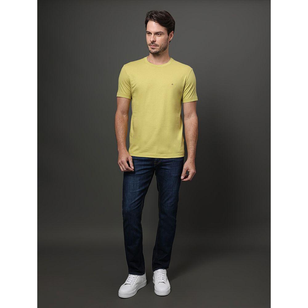 Camiseta Masculina Meia Malha Calvin Klein - Verde Pistache - 3