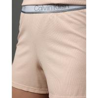 Pijama Feminino Camiseta e Short Canelado Calvin Klein Underwear - Nude