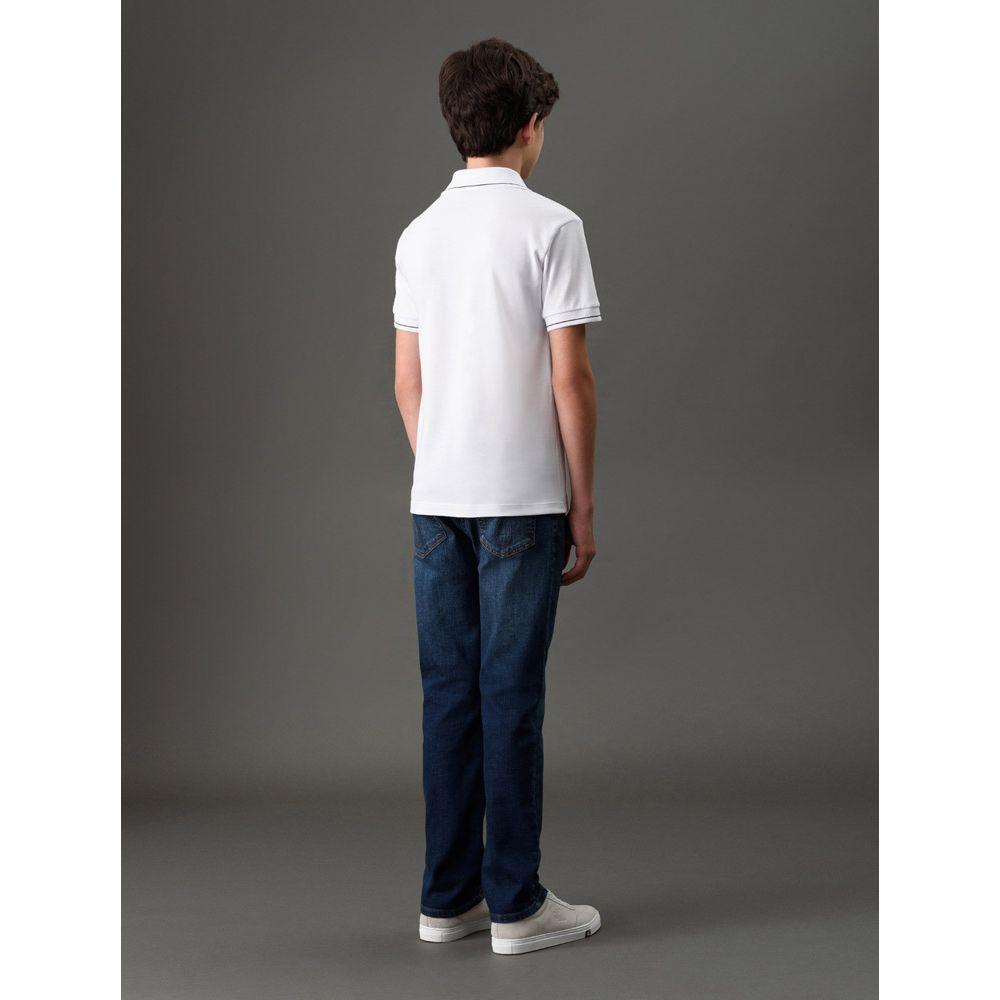 Polo Menino Etiqueta Manga Calvin Klein Jeans - Branco - 2