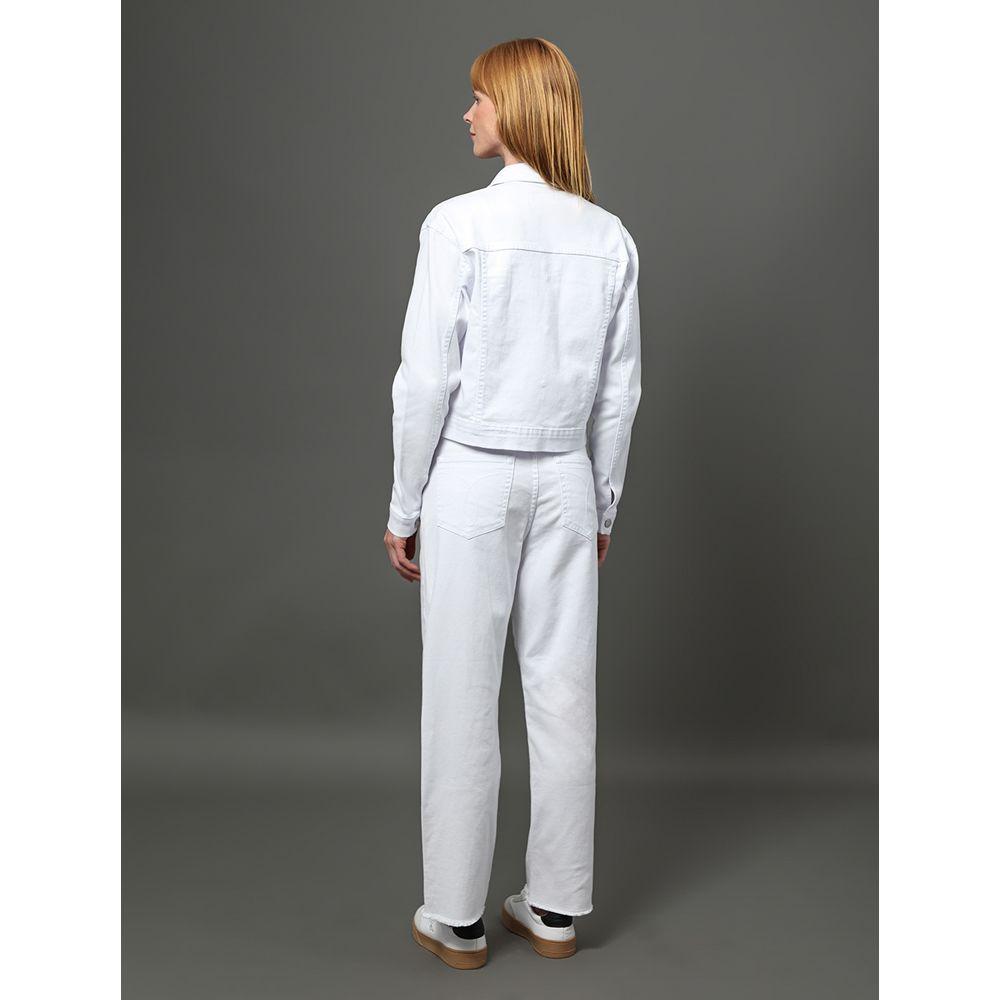 Jaqueta Feminina Overshirt Cropped Natural Calvin Klein Jeans - Off White - 2