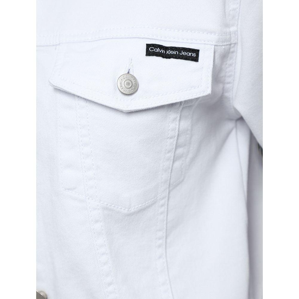 Jaqueta Feminina Overshirt Cropped Natural Calvin Klein Jeans - Off White - 4