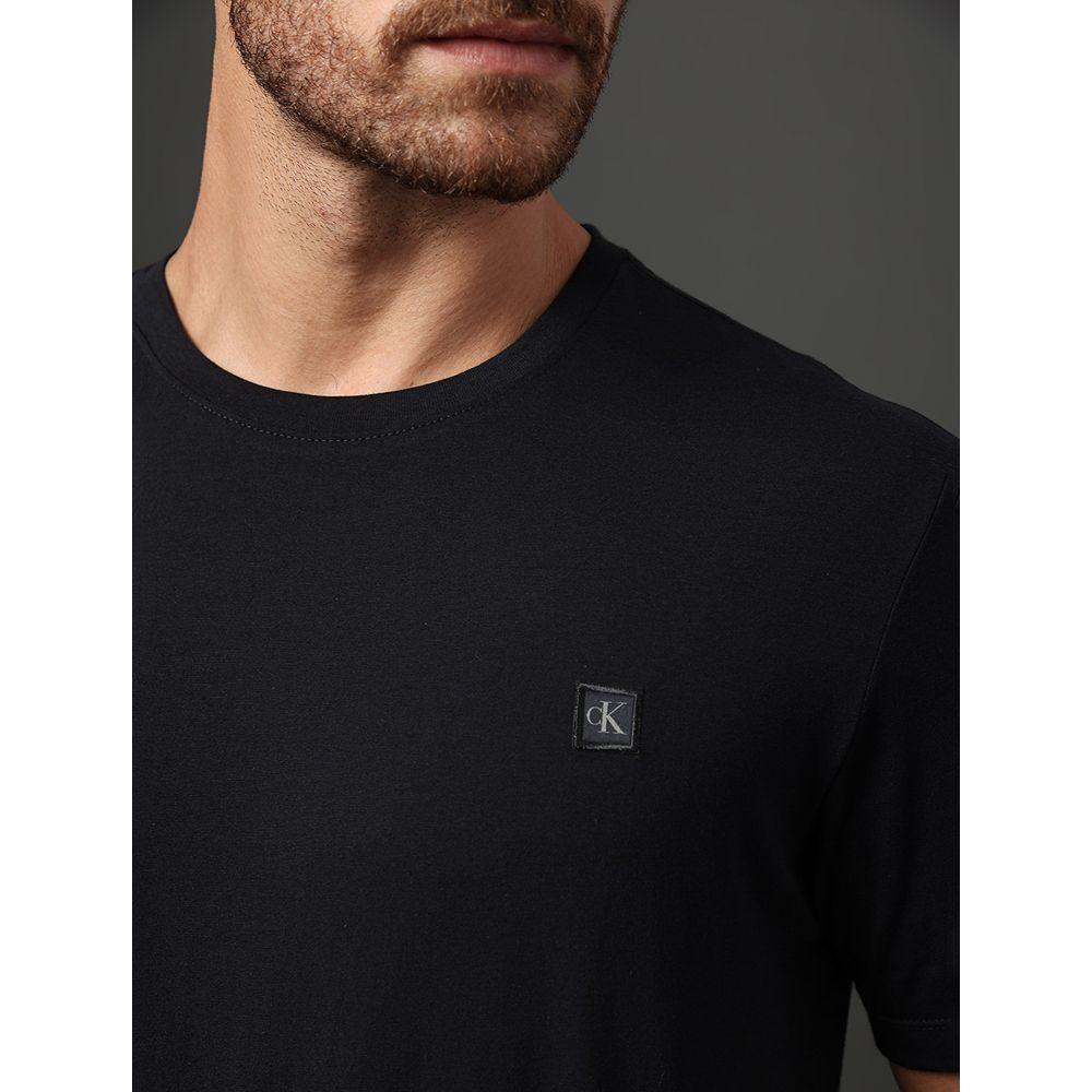 Camiseta Masculina Patch Calvin Klein Jeans - Preto - 4
