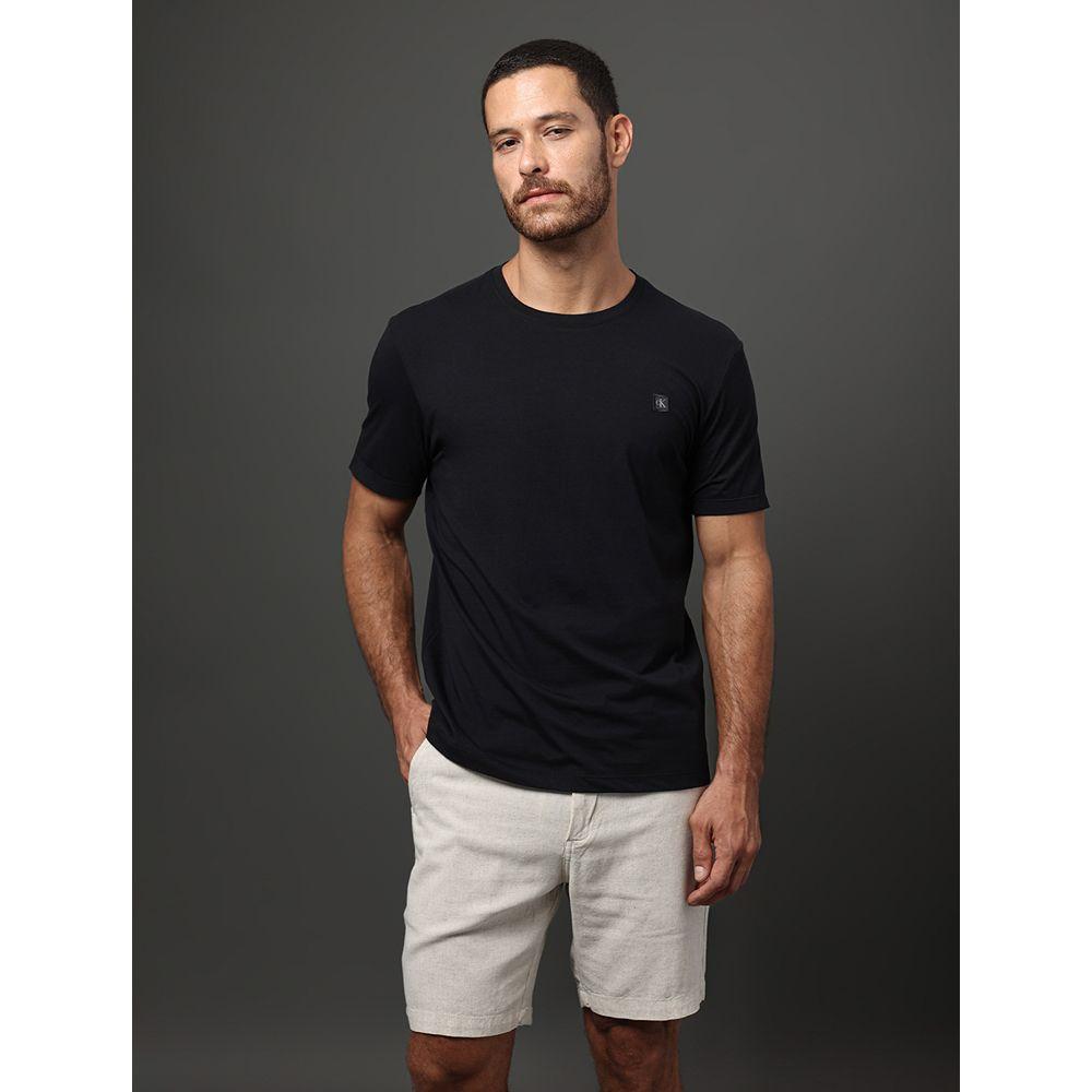 Camiseta Masculina Patch Calvin Klein Jeans - Preto - 5