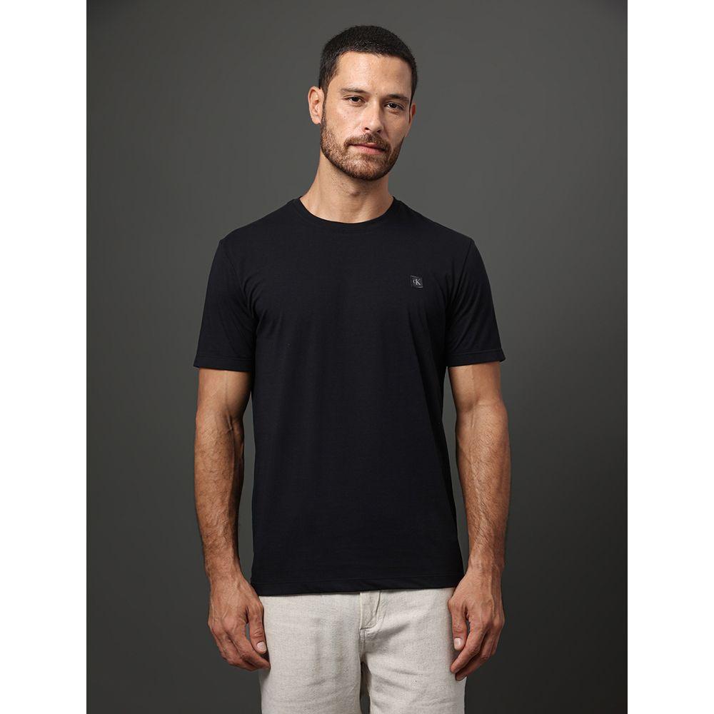 Camiseta Masculina Patch Calvin Klein Jeans - Preto - 1