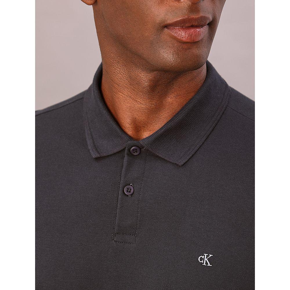 Polo Masculina Logo Bordado Calvin Klein Jeans - Marinho - 3