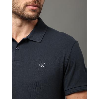 Polo Masculina Logo Bordado Calvin Klein Jeans - Marinho