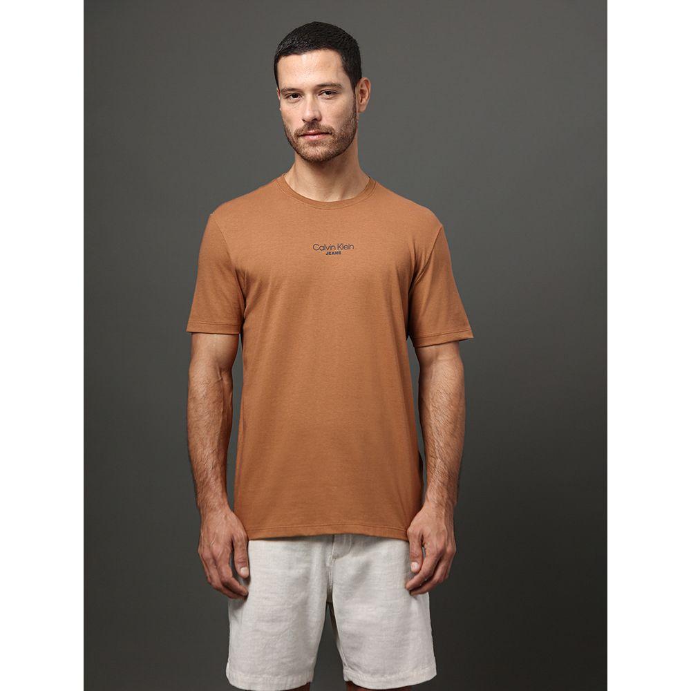 Camiseta Masculina Logo Calvin Klein Jeans - Havana - 1