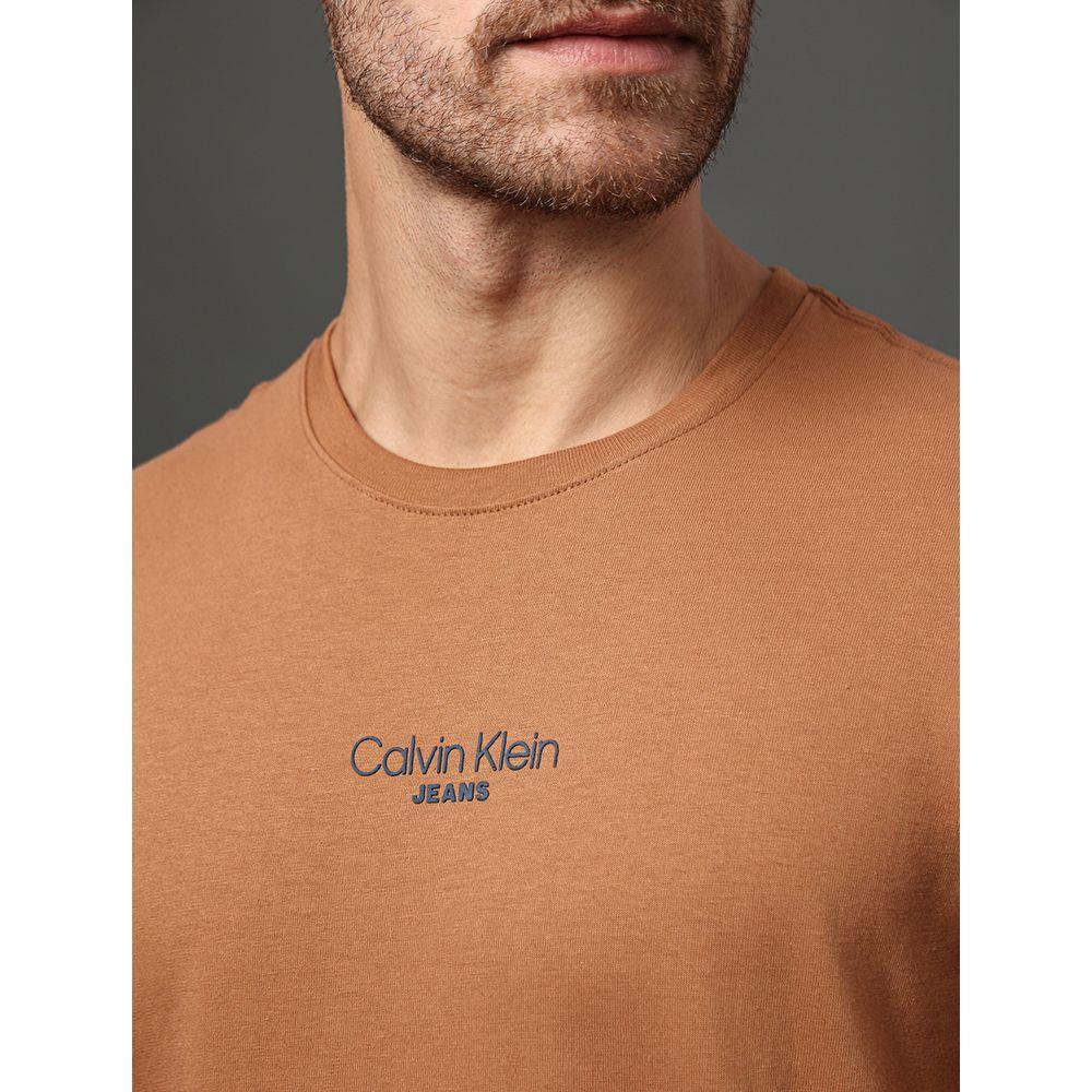 Camiseta Masculina Logo Calvin Klein Jeans - Havana - 4