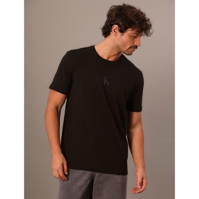 Camiseta Manga Curta Calvin Klein Jeans Masculino Ck Rubber Patch - Preto