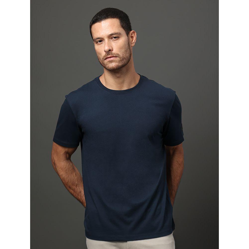 Camiseta Masculina Patch Manga Calvin Klein Jeans - Marinho - 5