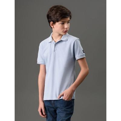 Polo Menino Etiqueta Manga Calvin Klein Jeans - Lavanda