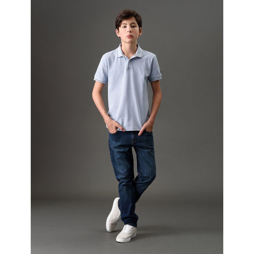 Polo Menino Etiqueta Manga Calvin Klein Jeans - Lavanda - 5