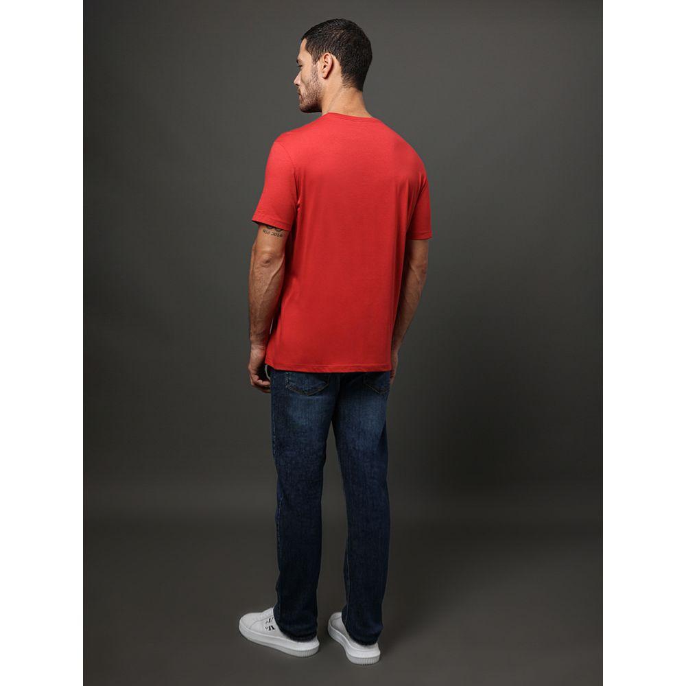 Camiseta Masculina Patch Calvin Klein Jeans - Vermelho - 2