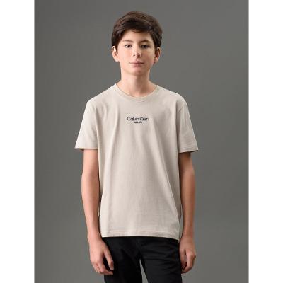 Camiseta Menino Logo Calvin Klein Jeans - Caqui Claro