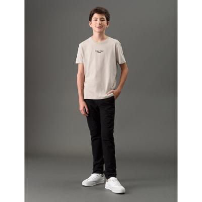 Camiseta Menino Logo Calvin Klein Jeans - Caqui Claro