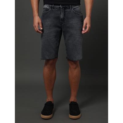 Bermuda Jeans Masculina Barras a Fio Calvin Klein Jeans - Preto