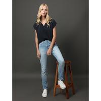 Calça Jeans Feminina Slim 5 Pockets Calvin Klein Jeans - Azul Claro - 5