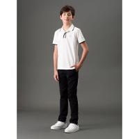 Polo Menino Listras Peitilho Calvin Klein Jeans - Off White - 3