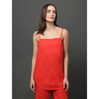 Top Feminino Alongado Calvin Klein Jeans - Vermelho