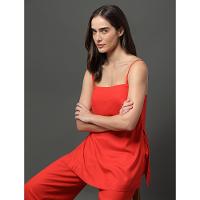 Top Feminino Alongado Calvin Klein Jeans - Vermelho - 5
