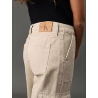 Calça Menina Wide Leg Cargo Calvin Klein Jeans - Caqui Claro