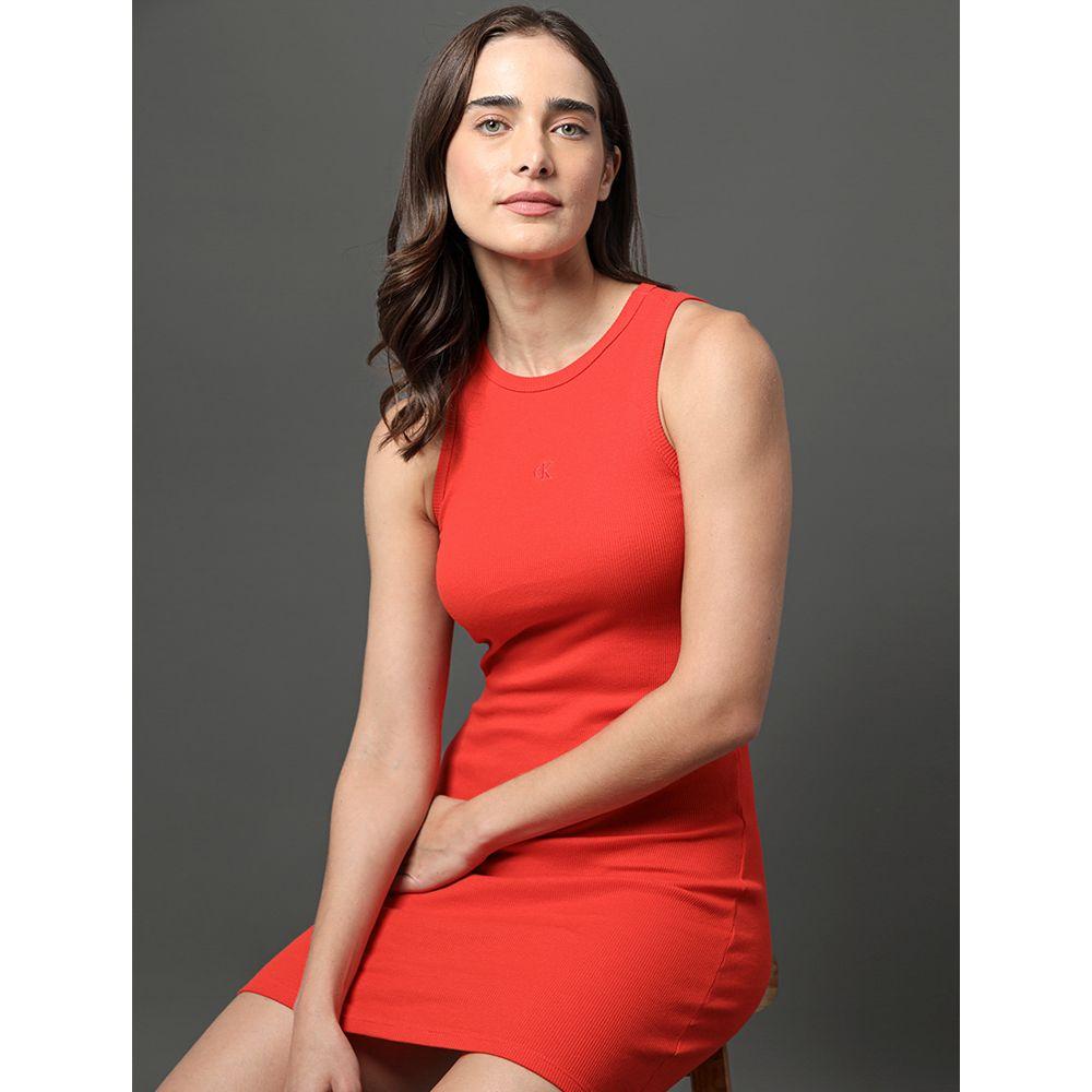 Vestido Feminino Ribana Calvin Klein Jeans - Vermelho - 5