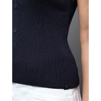 Top Feminino Tricot Canelado Calvin Klein Jeans - Marinho