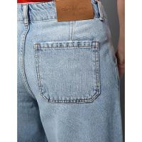 Calça Jeans Feminina Wide Leg Bolso Faca Calvin Klein Jeans - Azul Claro