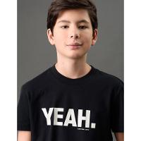 Camiseta Menino Yeah Calvin Klein Jeans - Preto