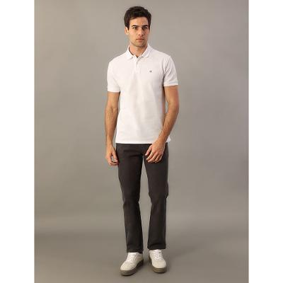 Polo Masculina Logo Bordado Calvin Klein Jeans - Branco 2