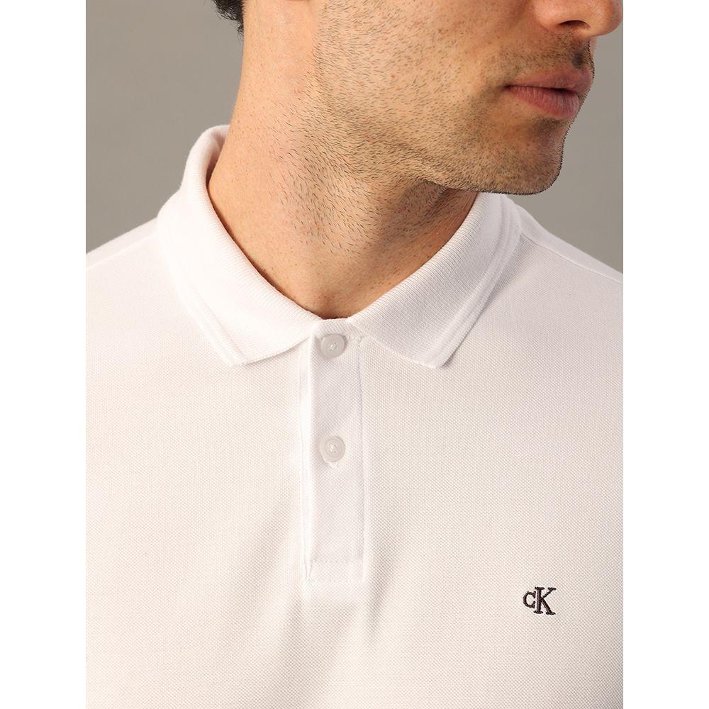 Polo Masculina Logo Bordado Calvin Klein Jeans - Branco 2 - 3