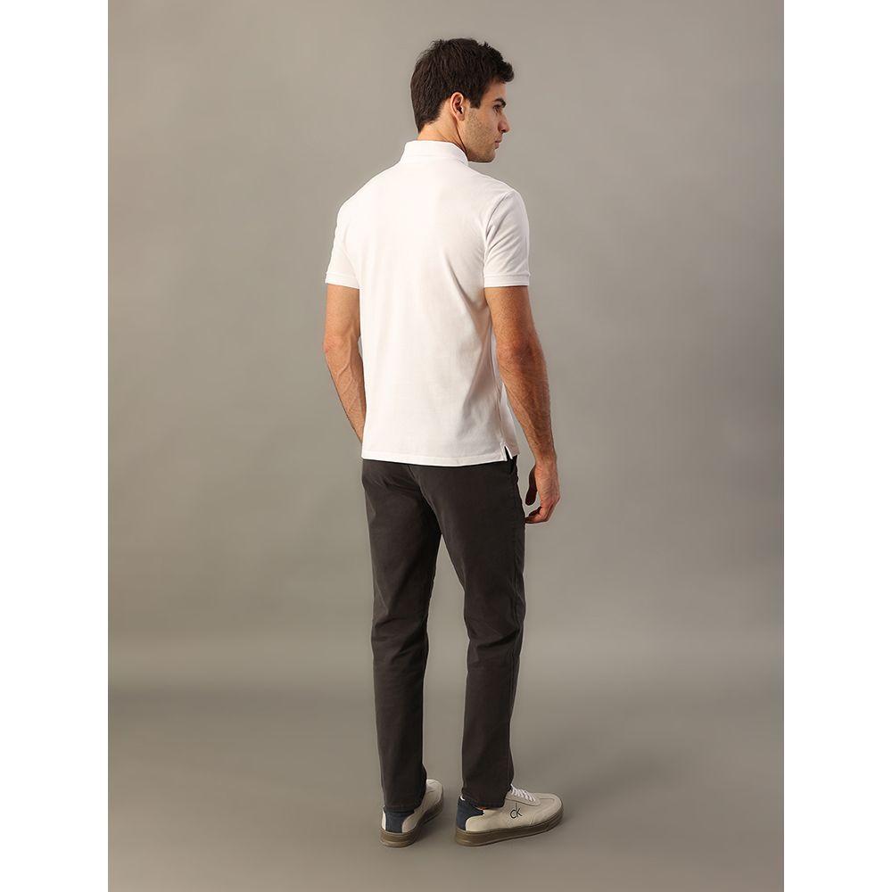 Polo Masculina Logo Bordado Calvin Klein Jeans - Branco 2 - 4
