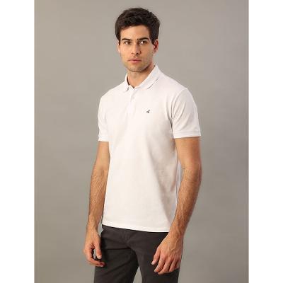 Polo Masculina Logo Bordado Calvin Klein Jeans - Branco 2