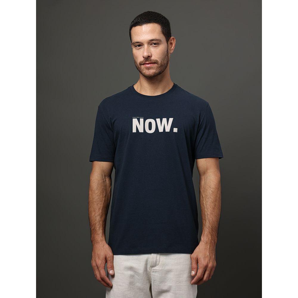 Camiseta Masculina Now Calvin Klein Jeans - Marinho - 1