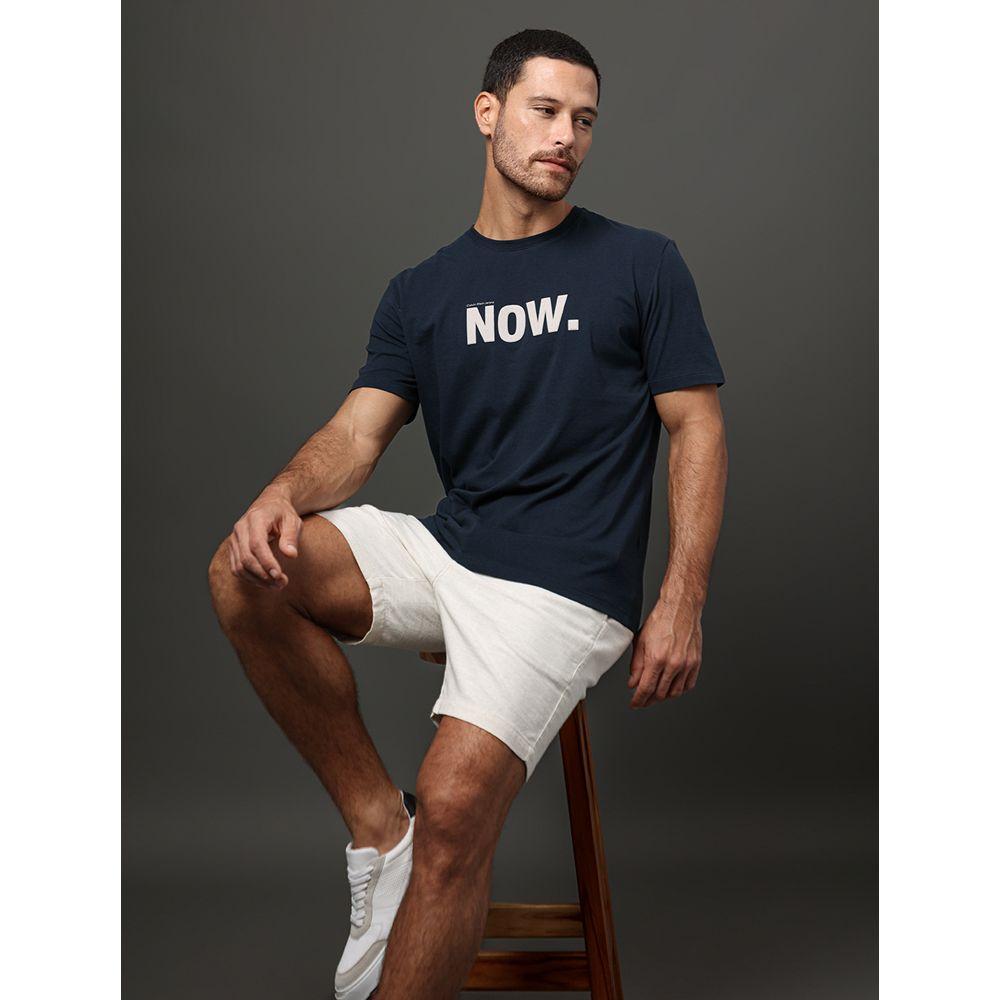 Camiseta Masculina Now Calvin Klein Jeans - Marinho - 5