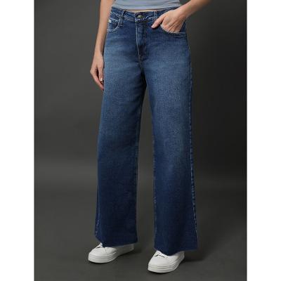 Calça Jeans Feminina Cropped Wide Leg Calvin Klein Jeans - Marinho