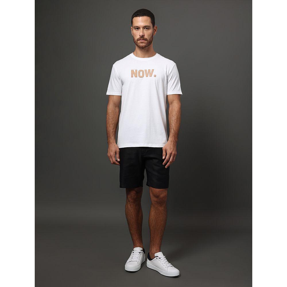 Camiseta Masculina Now Calvin Klein Jeans - Branco - 3