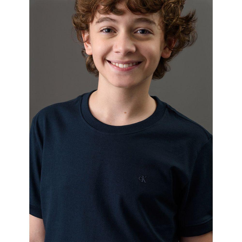 Camiseta Menino Malhão Com Punhos Calvin Klein Jeans - Marinho - 4