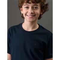 Camiseta Menino Malhão Com Punhos Calvin Klein Jeans - Marinho