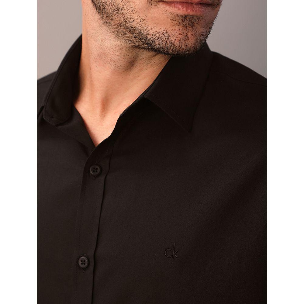 Camisa Mc Algodão Com Elastano - Preto - 3