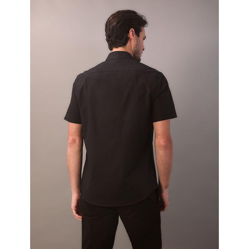 Camisa Mc Algodão Com Elastano - Preto - 4