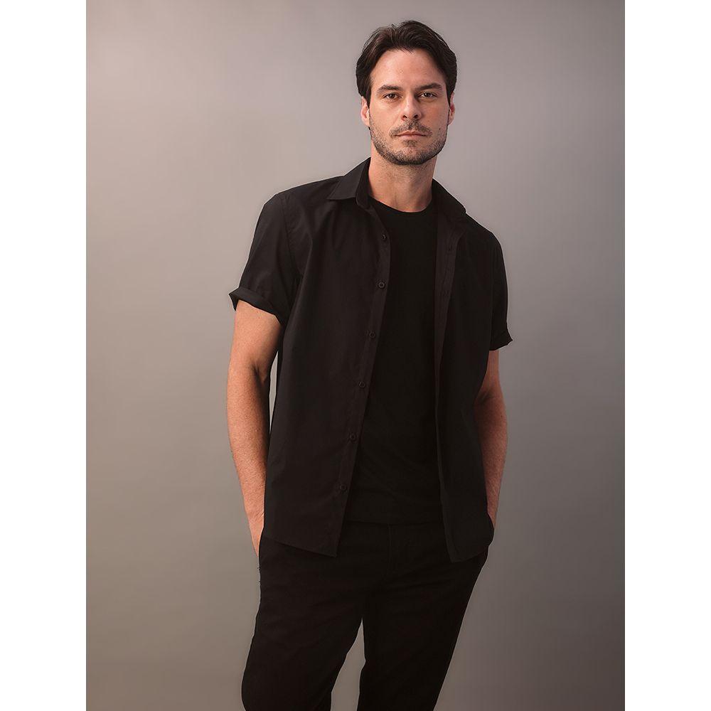 Camisa Mc Algodão Com Elastano - Preto - 5