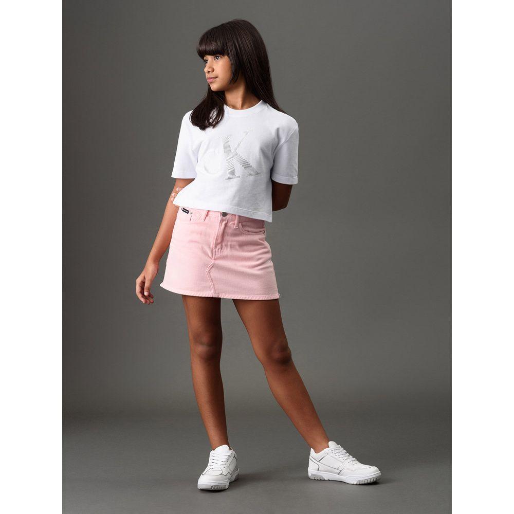 Camiseta Menina Foil Calvin Klein Jeans - Branco - 3