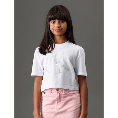Camiseta Menina Foil Calvin Klein Jeans - Branco